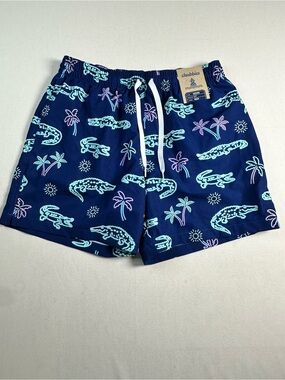 chubbies men’s medium 5.5” inseam swim trunks with mesh liner “the neon glades”